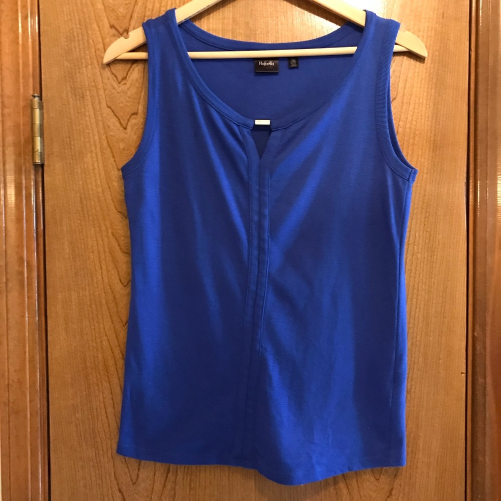 RAFAELA STUDIO blue sleeveless top
